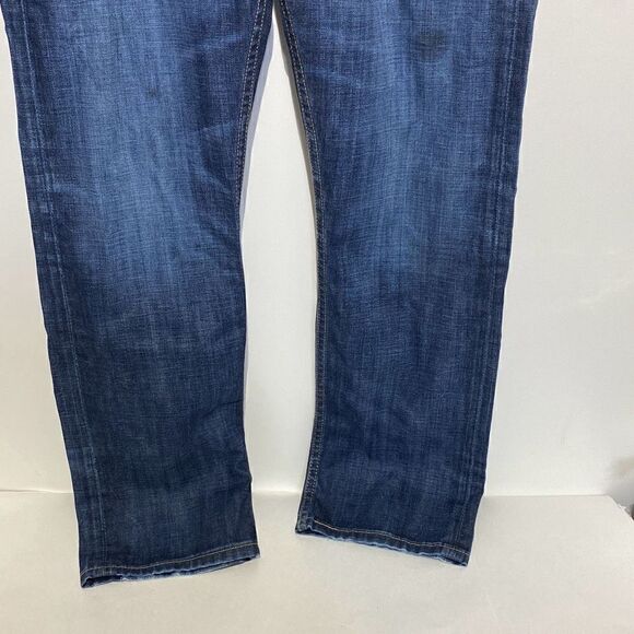 Levi's Men's Blue Dark Wash 513 Slim Straight Leg Jeans Size W38 L32 - Picture 3 of 13